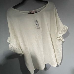 *BNWT* Additionelle Short Sleeve Off White Blouse